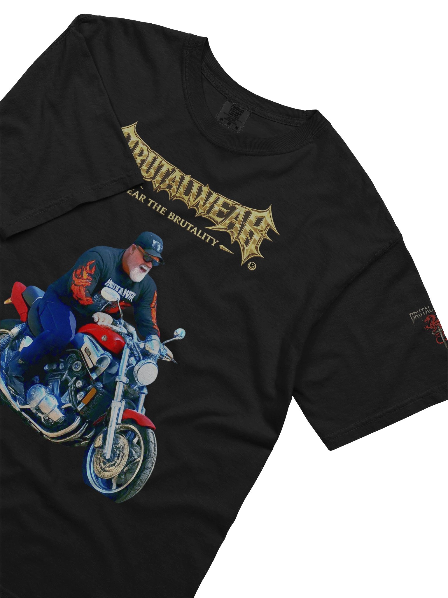BrutalWear Rider Medieval Art Font Graphic Tee. product image (41)