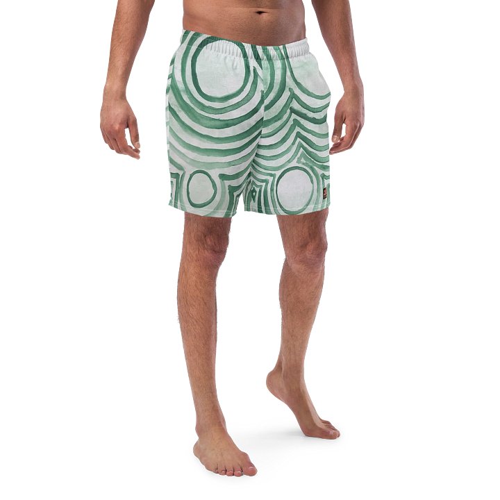 "Green Swirl" Swim Trunks product image (1)