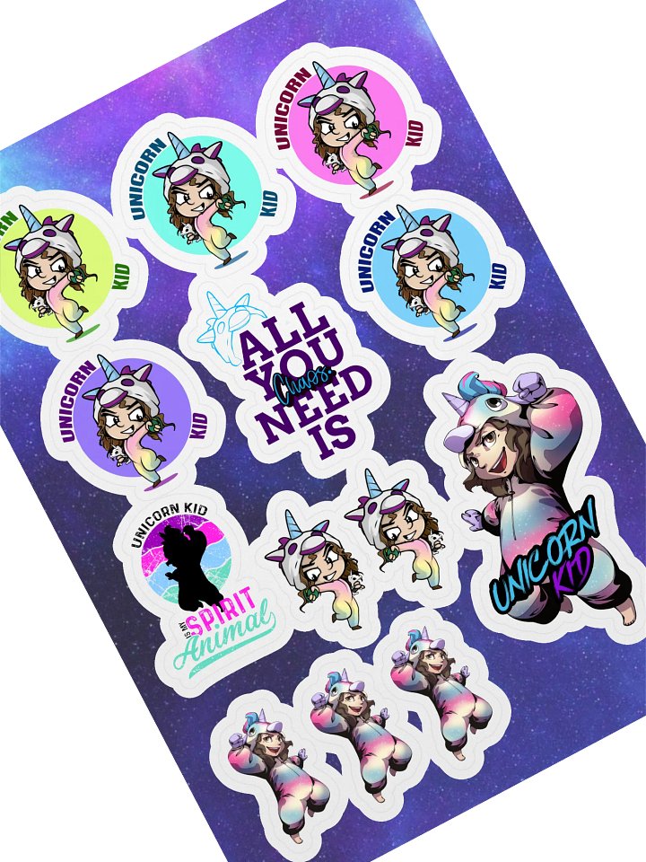 Unicorn Kid Sticker Sheet product image (2)