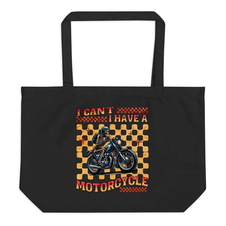 I Cant I Have A Motorcycle Skeleton Tote Bag product image (1)