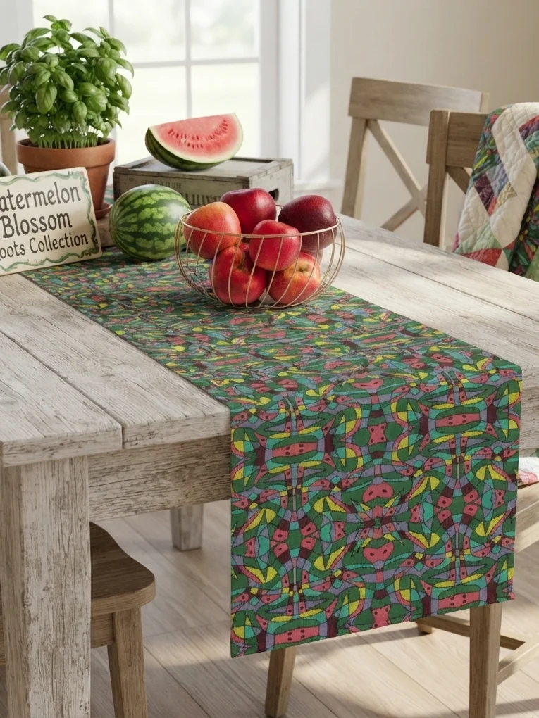 Watermelon Bloom – Soft-Touch Table Runner product image (1)