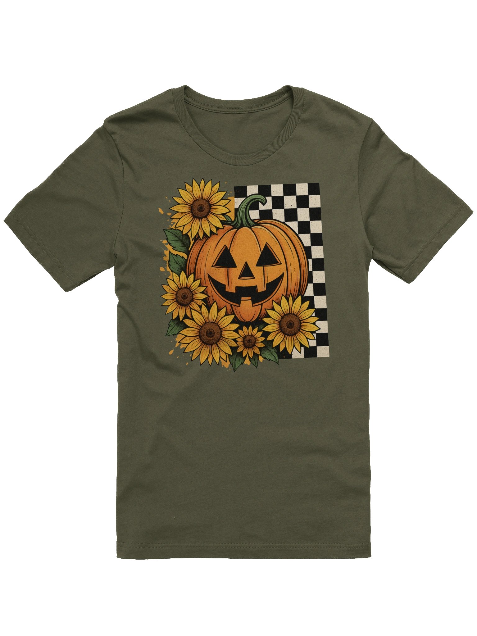 Floral Halloween Fall Pumpkin Tee Shirt product image (3)