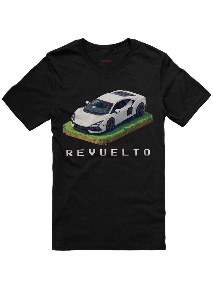 White Lamborghini Revuelto Voxel Art Shirt (Pixel, Retro, Minecraft) product image (1)