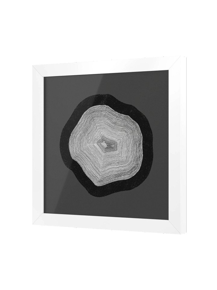 "Layers upon Layers" - Framed Minimalist Art Print - Soft Black product image (42)