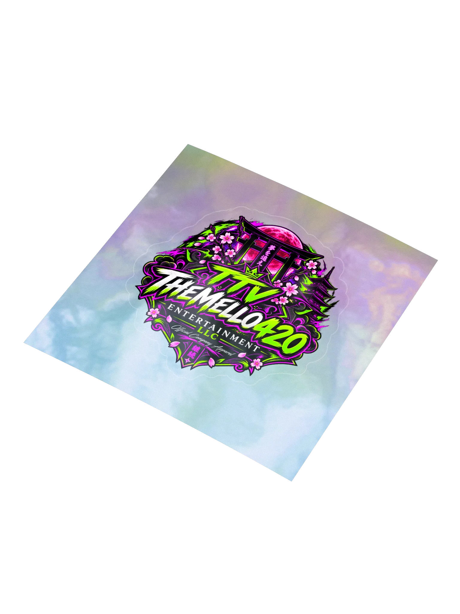 TTVTheMello420 Neon Crest Sticker. product image (3)