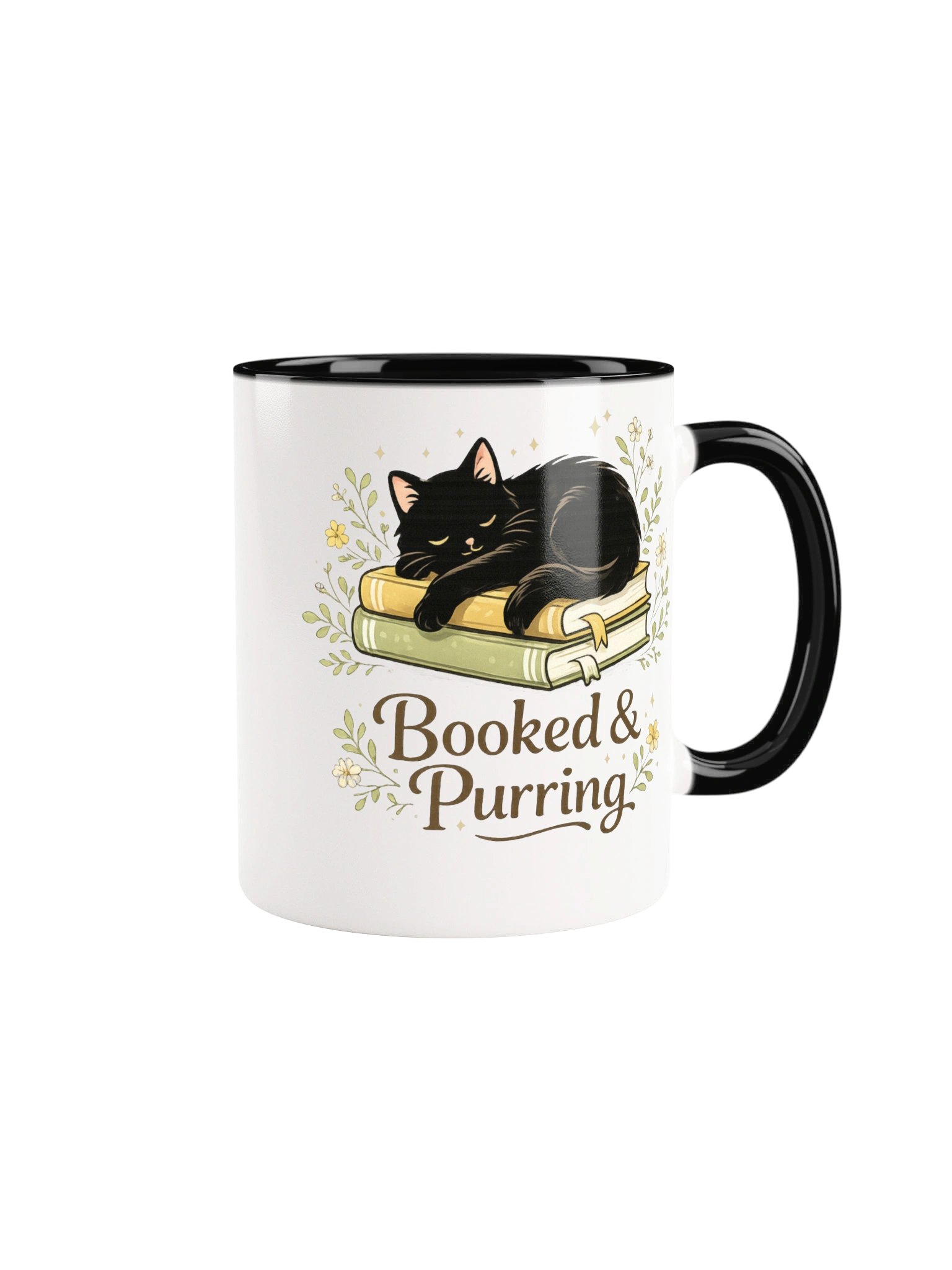 Booked & Purring Cat Book Lover Mug product image (5)