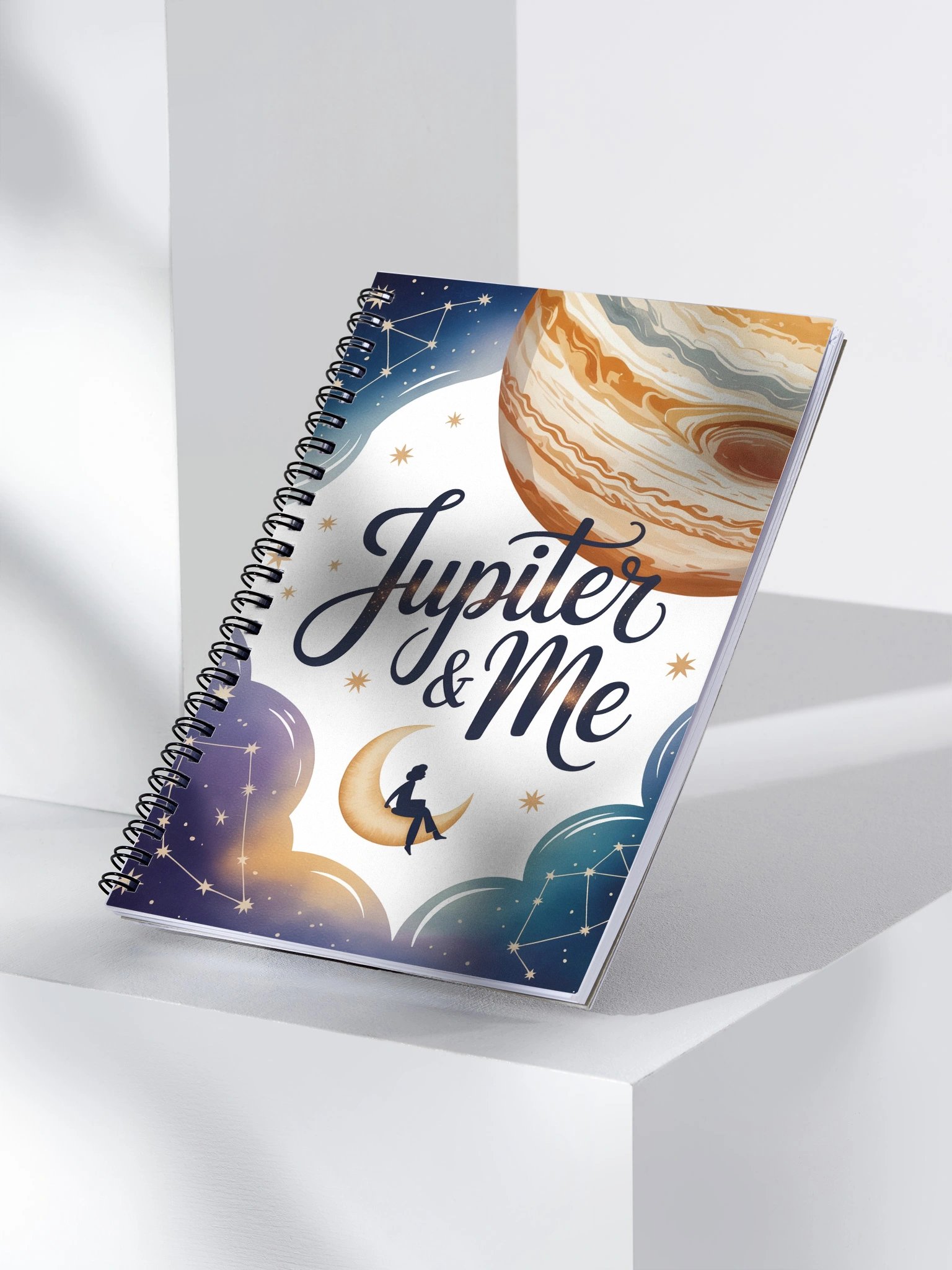 Jupiter & Me Human Design Notebook (Girl on Moon) product image (3)