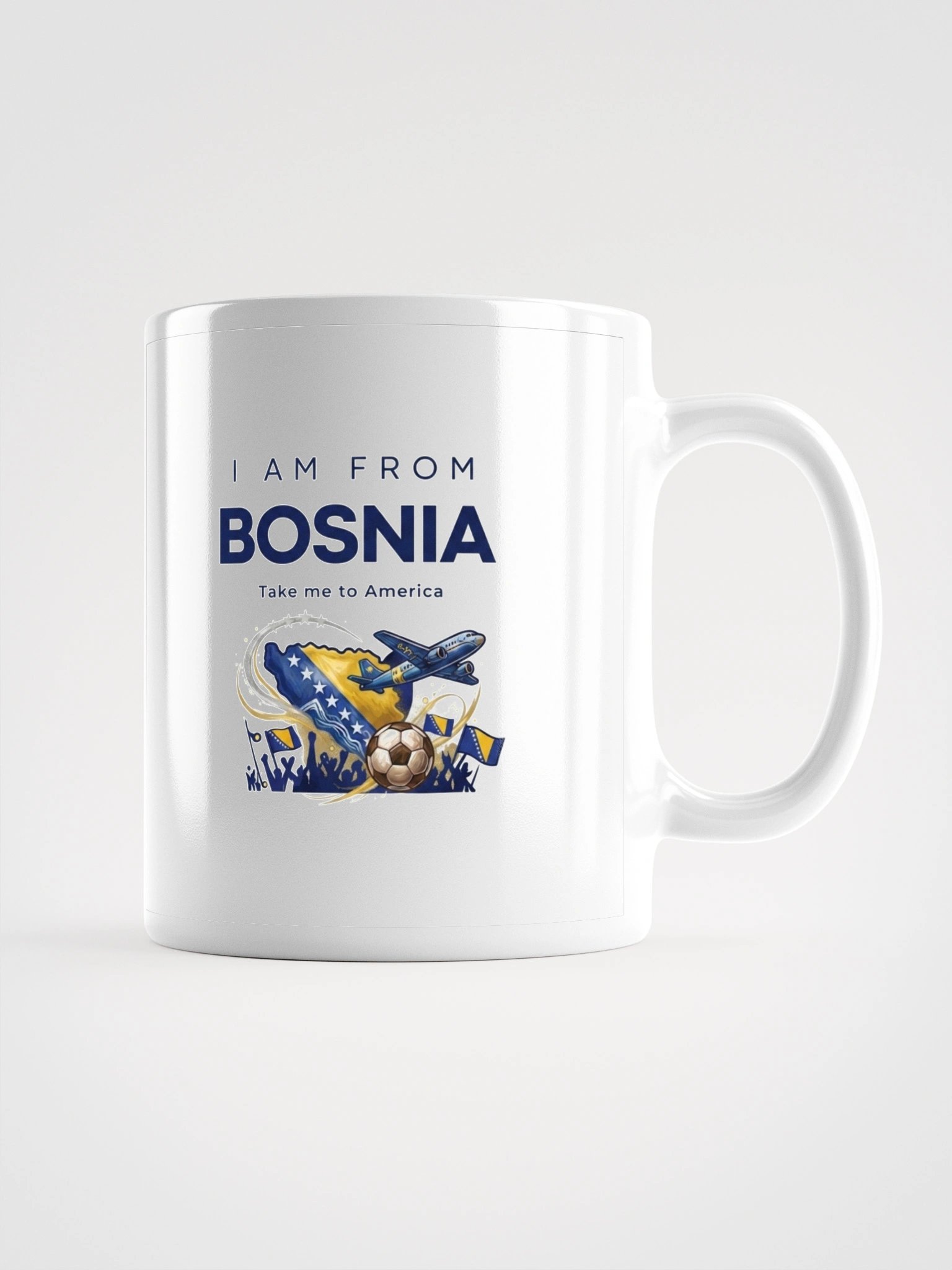 I Am From Bosnia - Take Me to America Coffee Mug (White) product image (3)