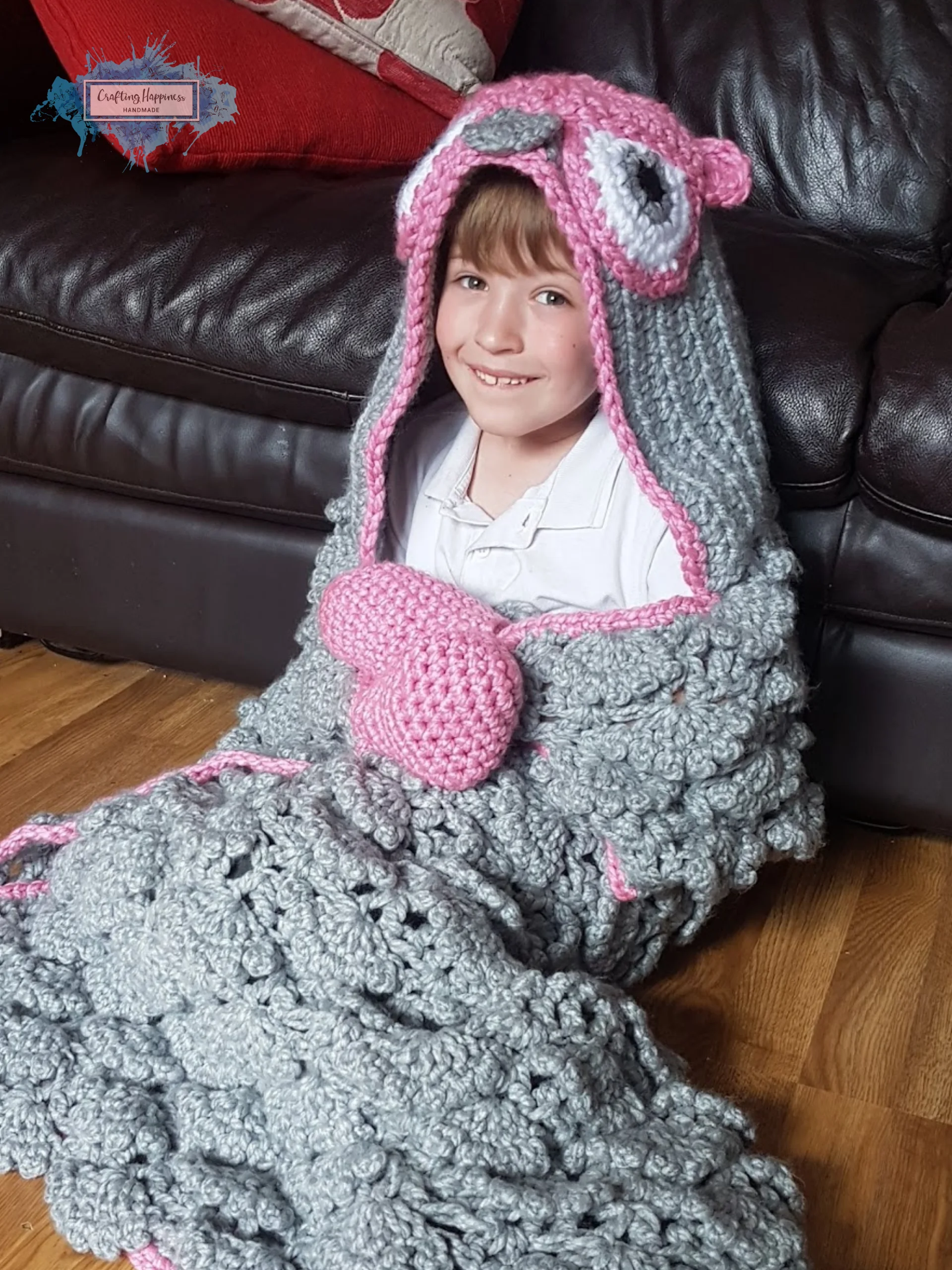 Crochet Owl Hooded Blanket PATTERN – Child & Adult Sizes (US Terms) product image (1)