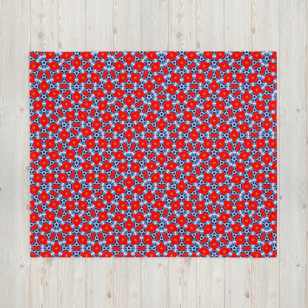 Blue & Red Diamond Throw Blanket product image (6)