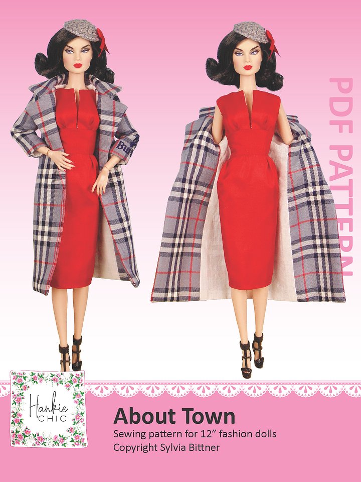 About Town sewing pattern for 12" fashion dolls product image (1)