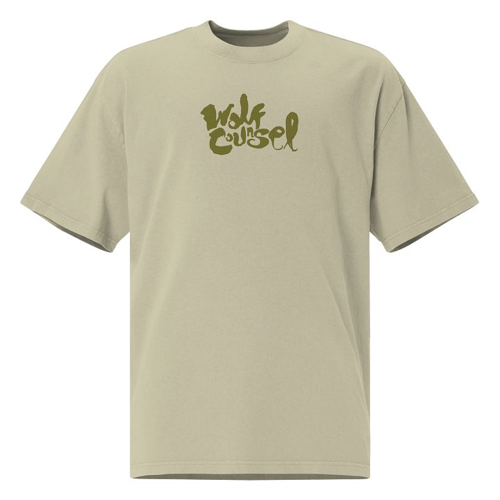 Wolf Counsel AS Colour Premium Oversized Faded T-Shirt (Back Patch) product image (1)
