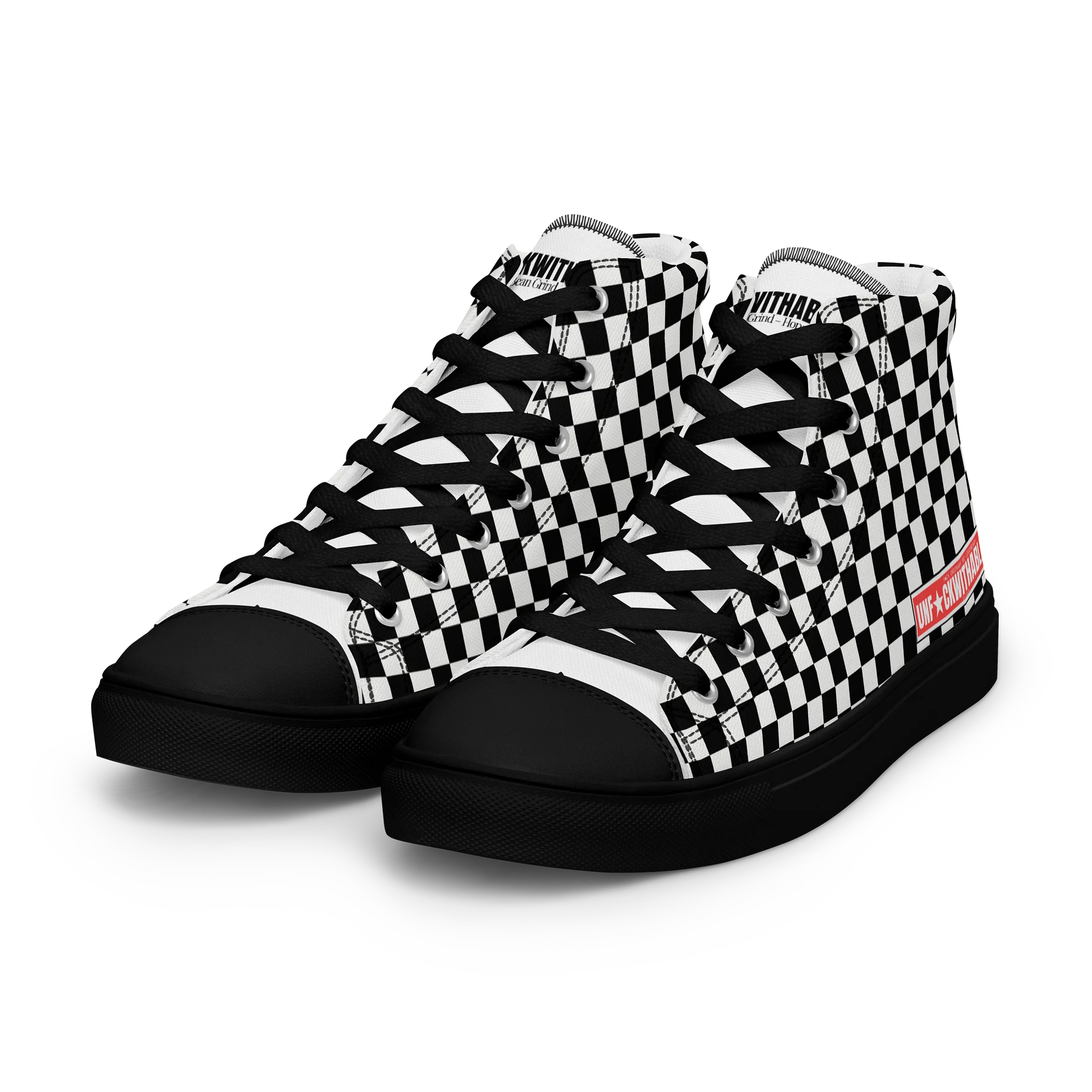 UNF★CKWITHABLE-ISH™ Women's Hand-made Streetwear Shoes Checkered product image (6)