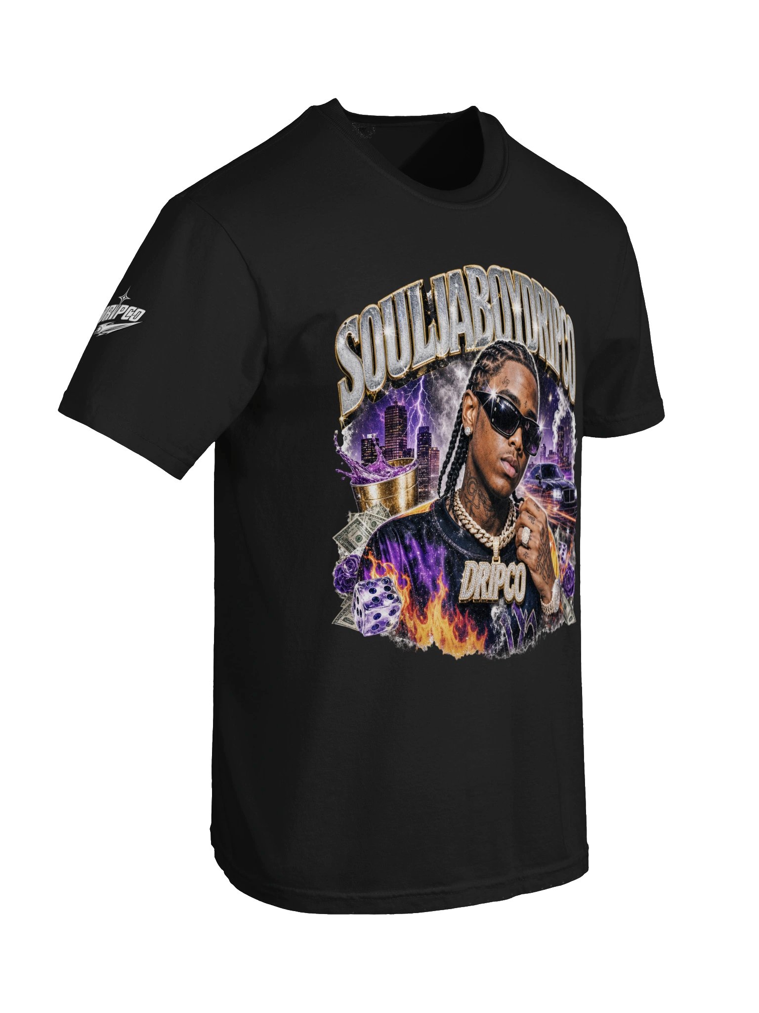 SOULJABOYDRIPCO Purple Drip Graphic Tee product image (45)