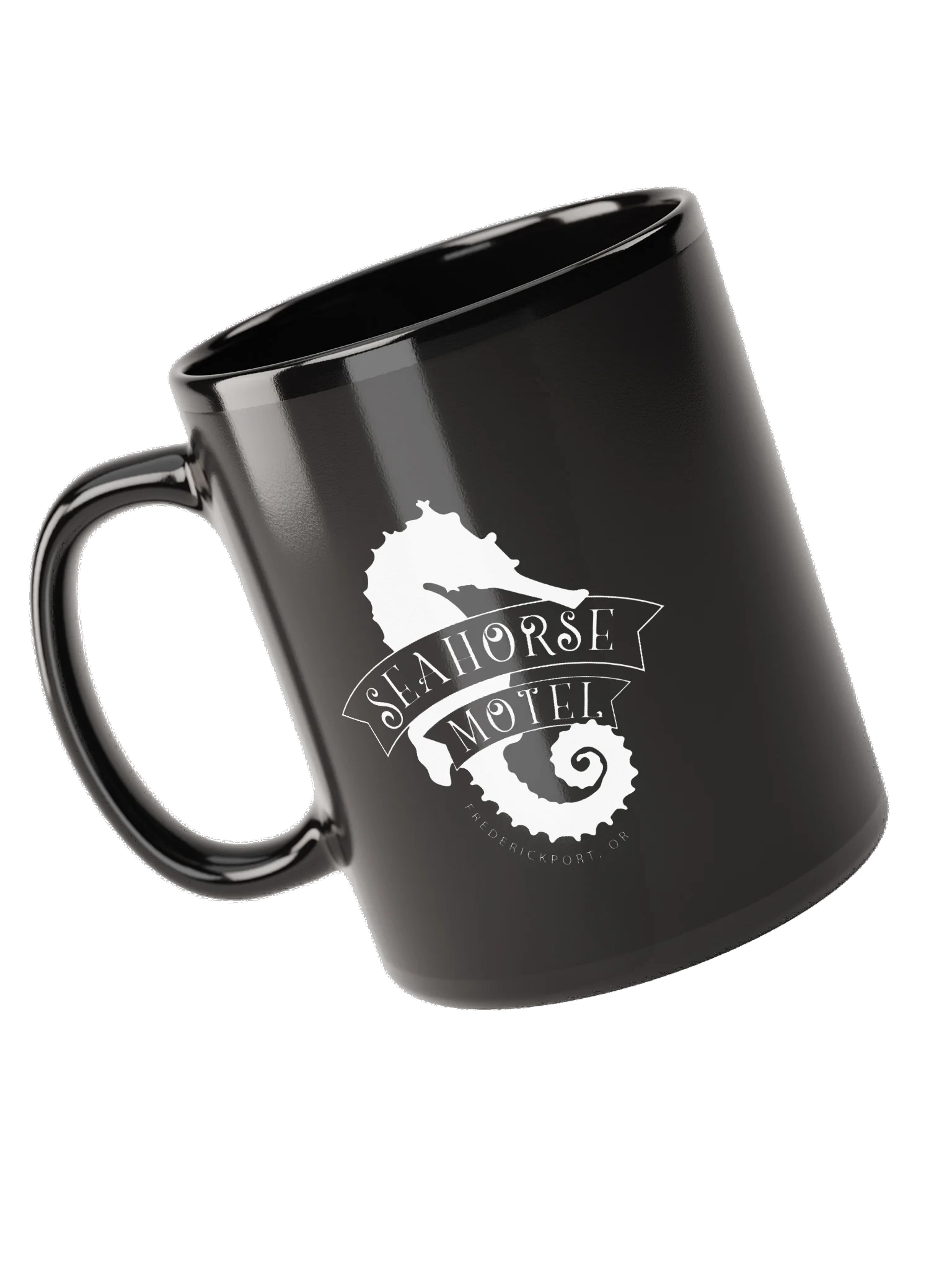Seahorse Motel Black Coffee Mug product image (10)