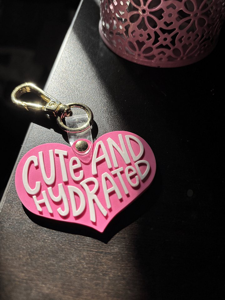 Cute & Hydrated Rubber Keychain product image (2)