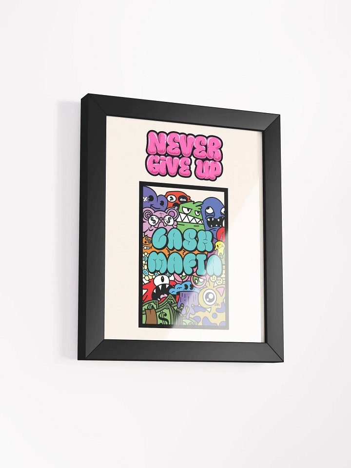 NEVER GIVE UP FRAMED POSTER💙 product image (2)