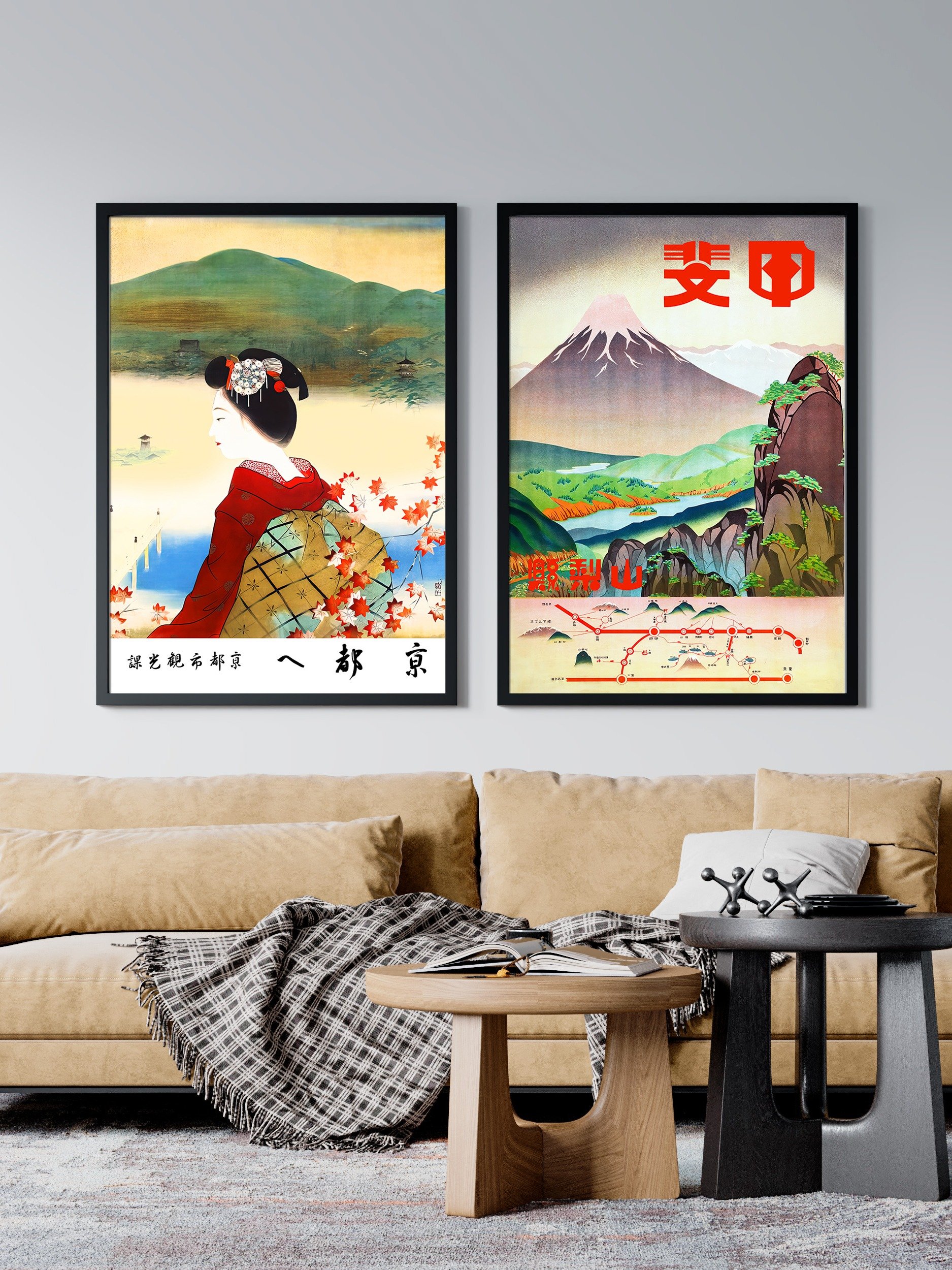 To Kyoto, Japan Travel Poster, 1930s — retro vintage travel poster, retro travel art, retro travel wall art product image (2)