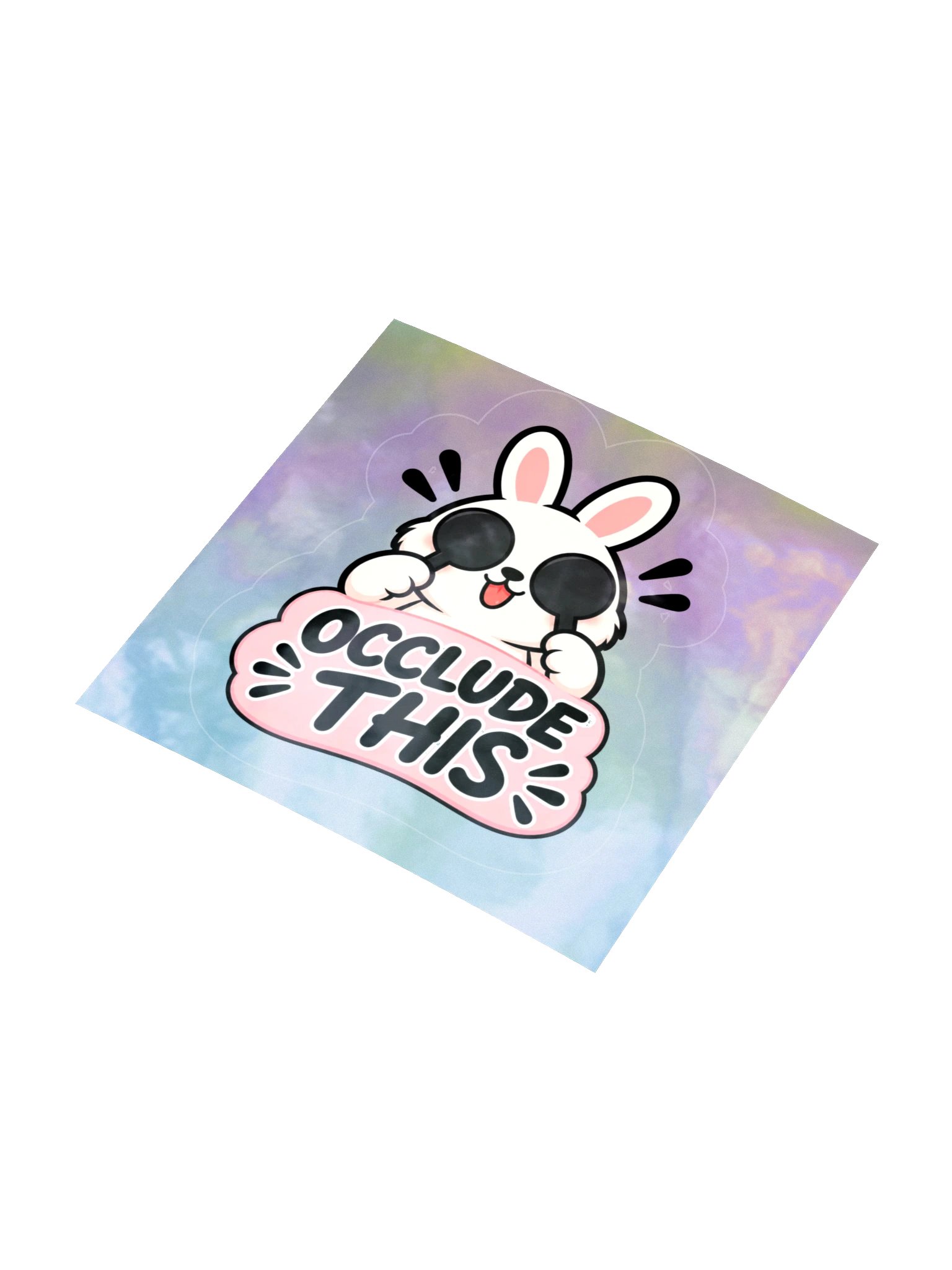 Sleepy Optometrist Occlude This Holographic Sticker Sheet product image (3)