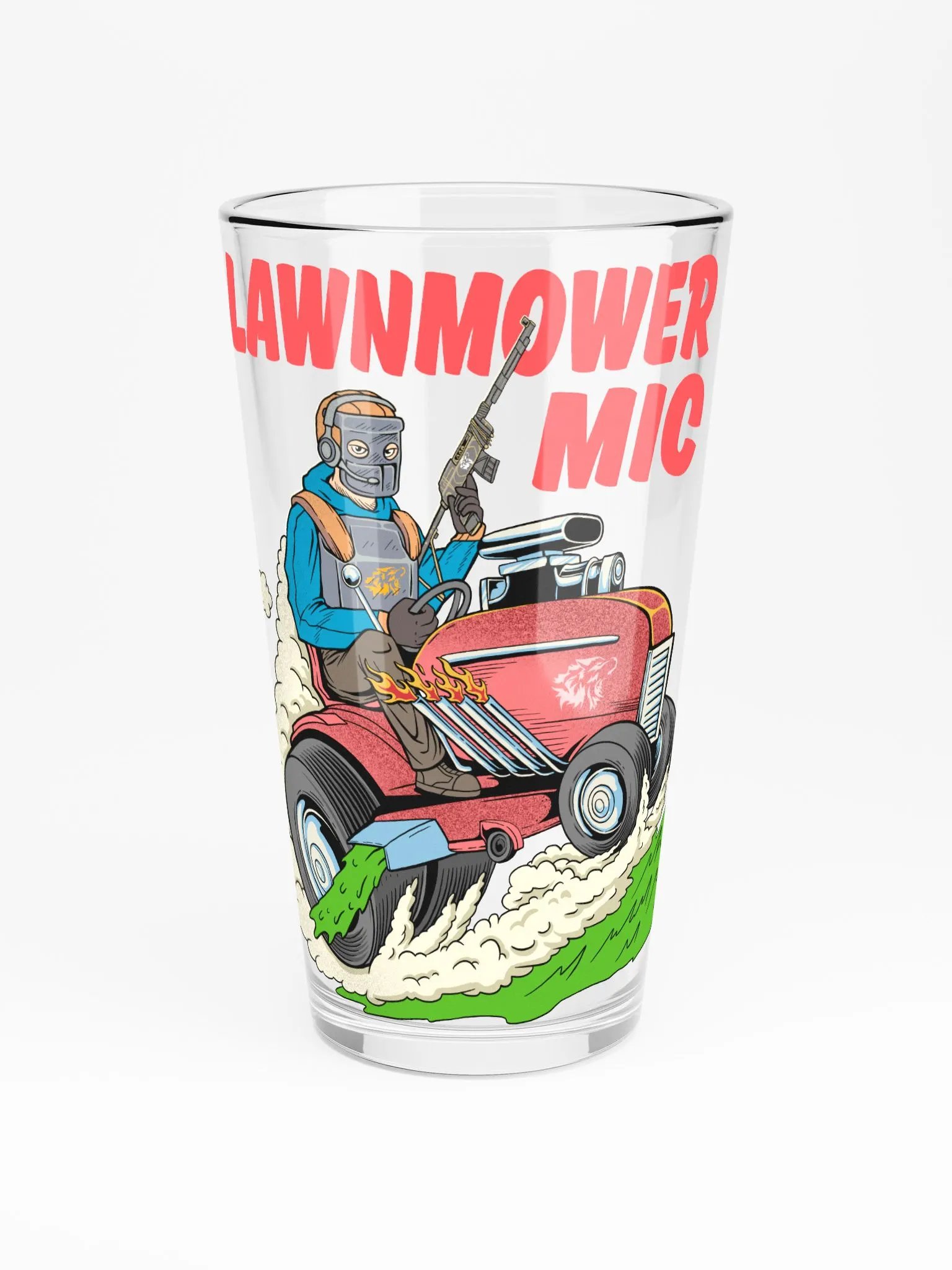 Lawnmower Mic | Pint Glass product image (3)