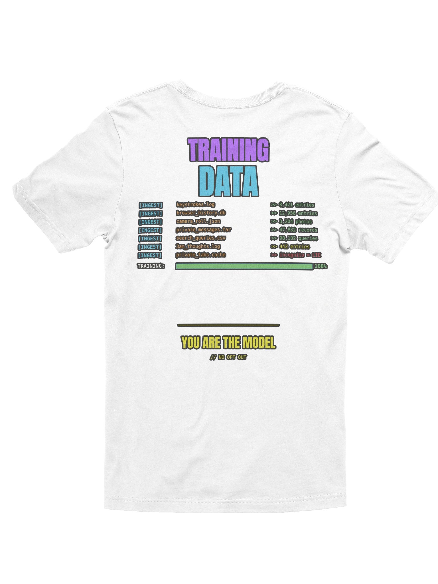 Trained on Your Data Graphic Streetwear Tee product image (14)