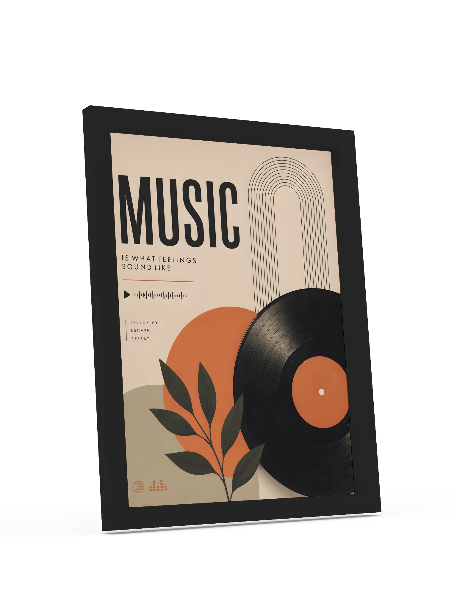 Music Is What Feelings Sound Like — Retro Music Boho Wall Art product image (14)
