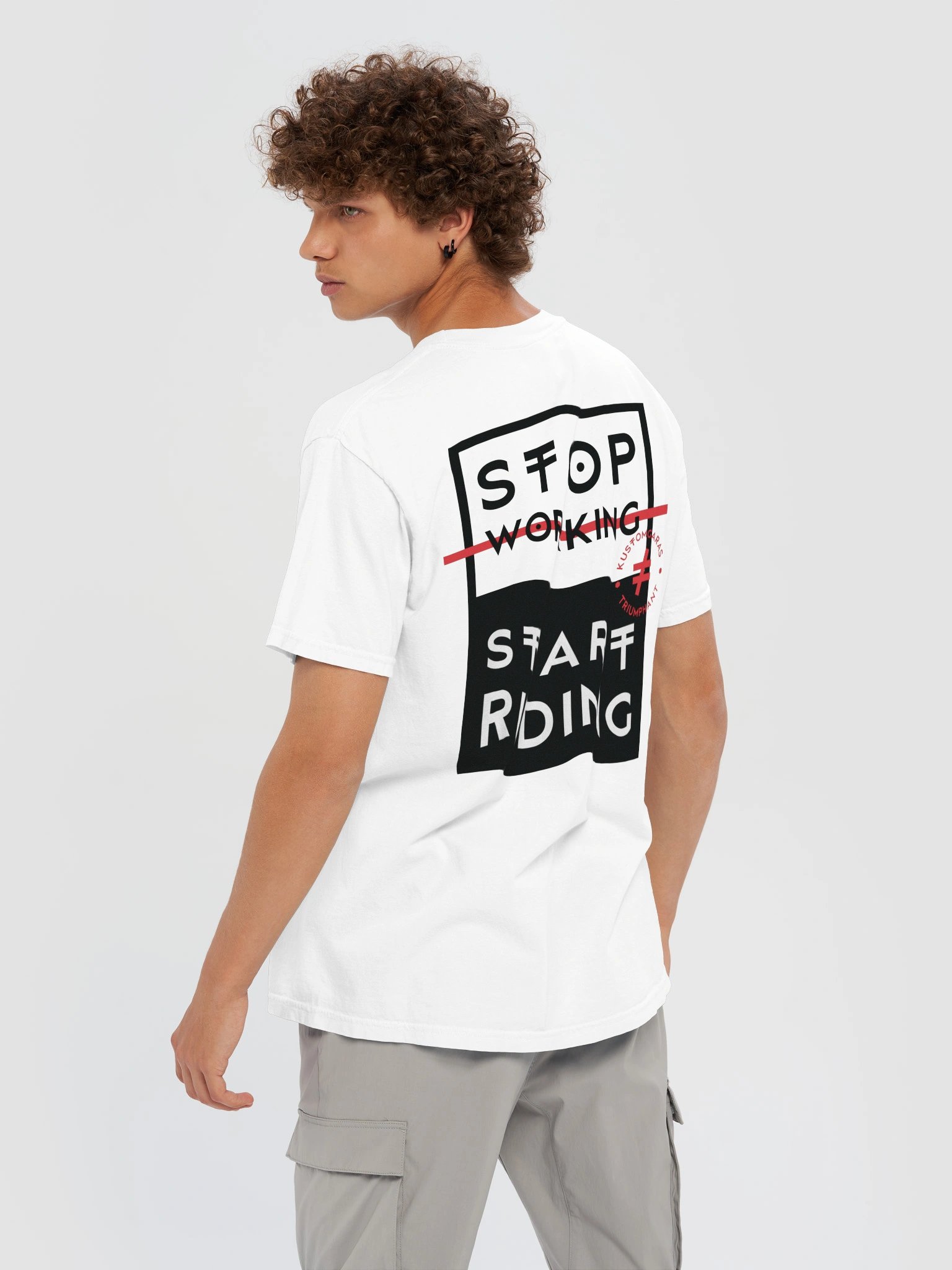 Stop Working, Start Riding Motorcycle T-Shirt product image (6)