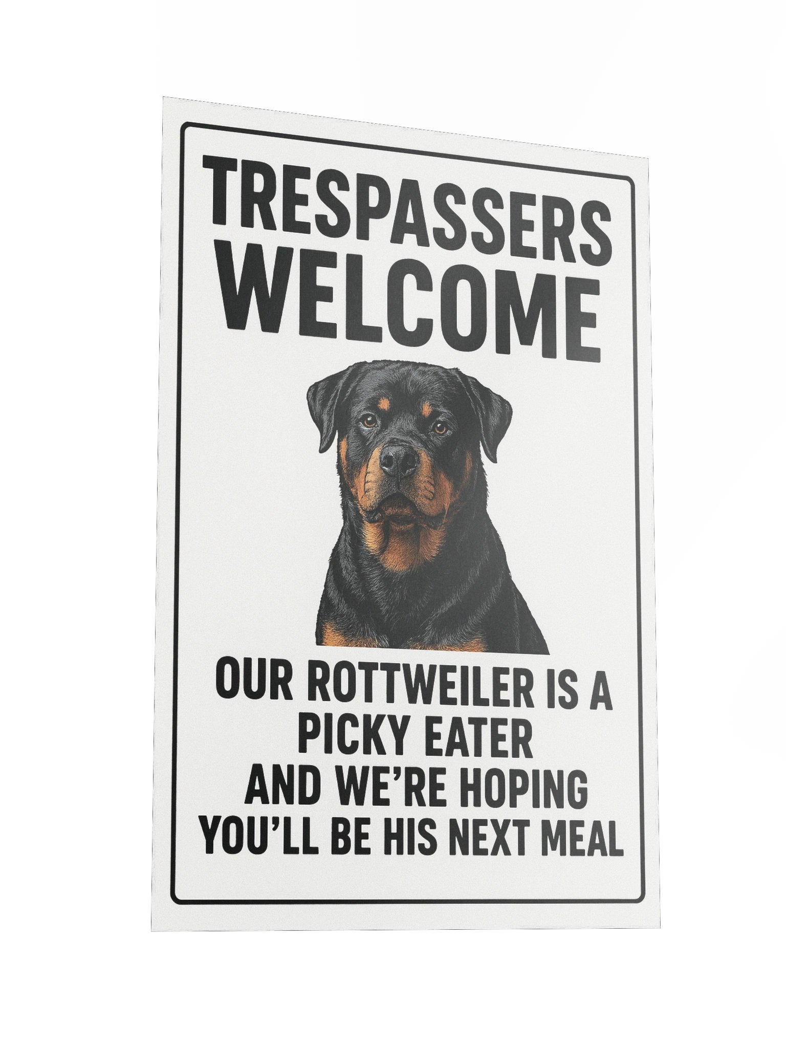 Beware of Rottweiler Poster | Rottweiler Store