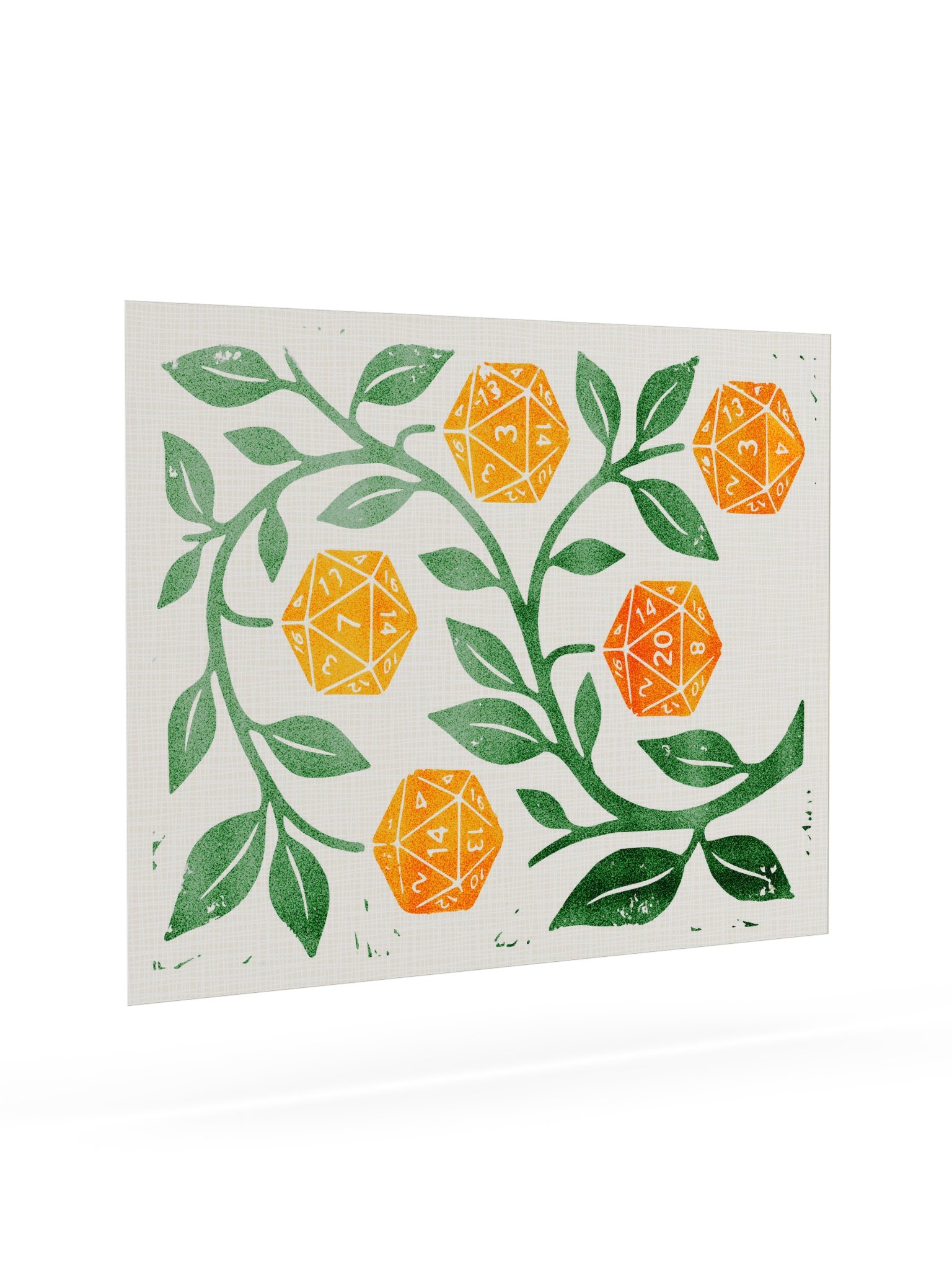 Oranges D20 Botanical Board Game Room Poster - UNFRAMED product image (13)