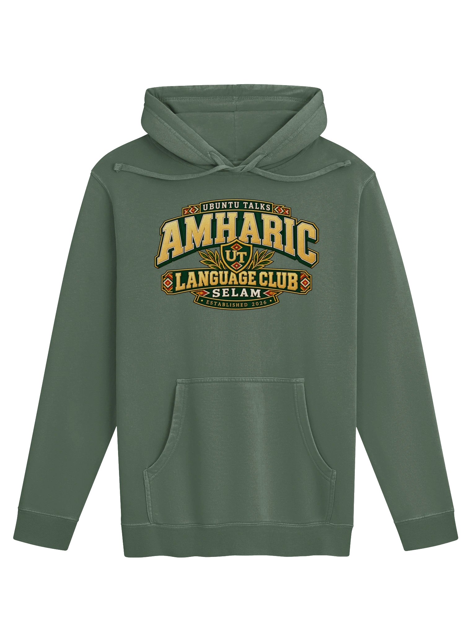 Ubuntu Talks Language Club — SELAM | Amharic Washed Hoodie product image (1)