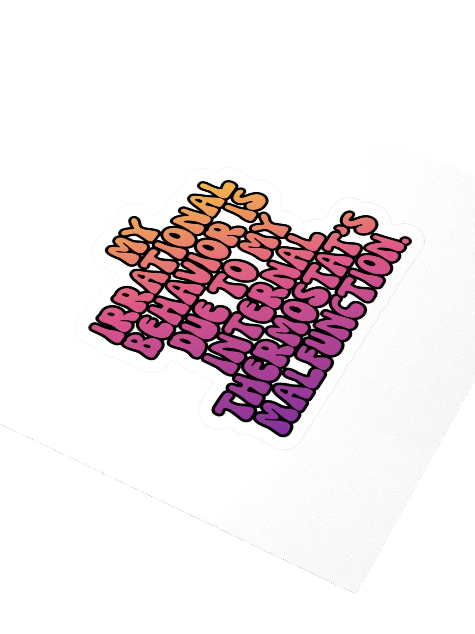 Menopause Chaos Kiss Cut 4"x4" Vinyl Sticker product image (3)
