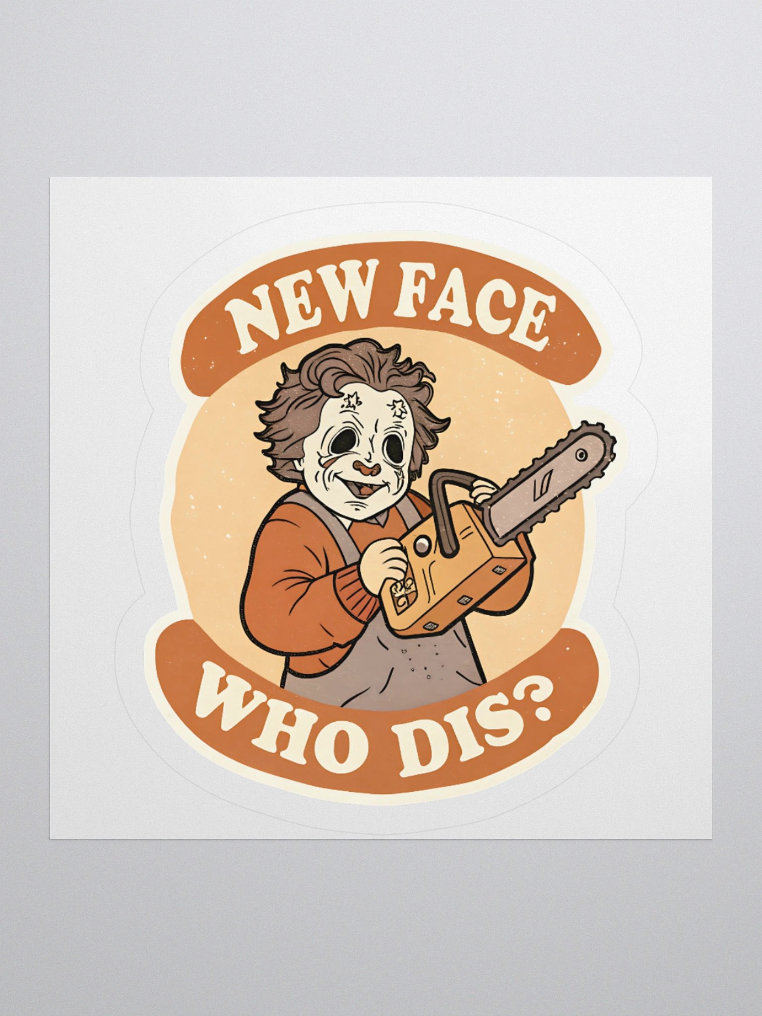 Retro Chainsaw Masker Sticker product image (2)