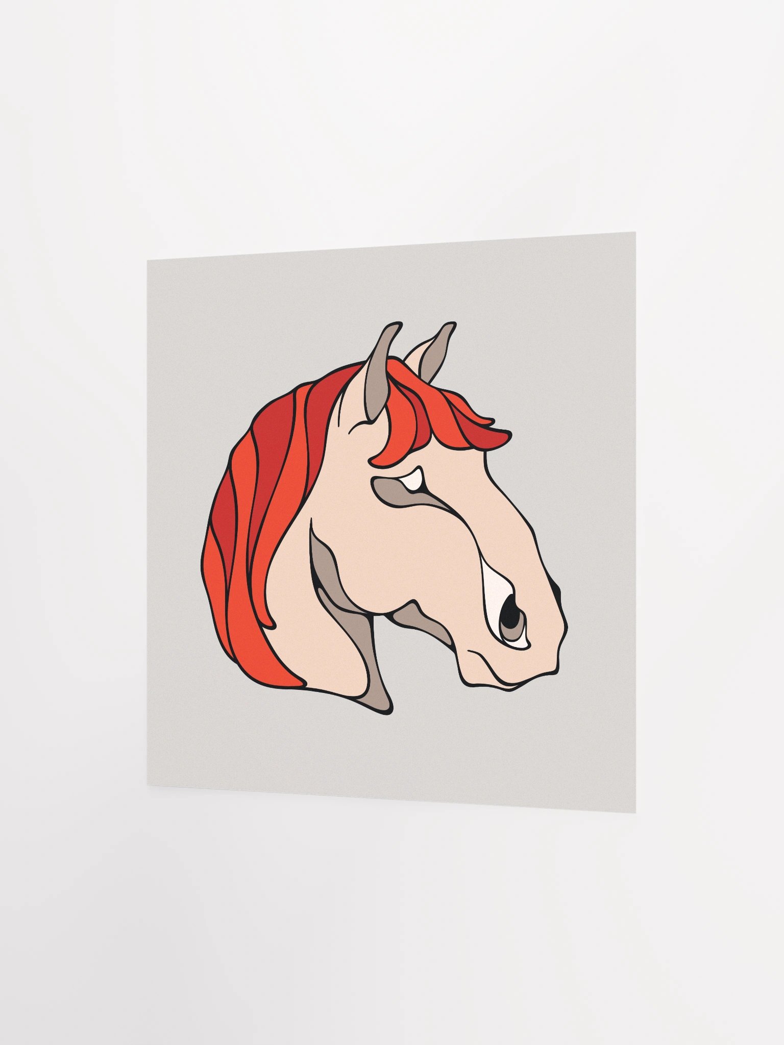Whimsical Horse - Square Matte Paper Poster product image (2)