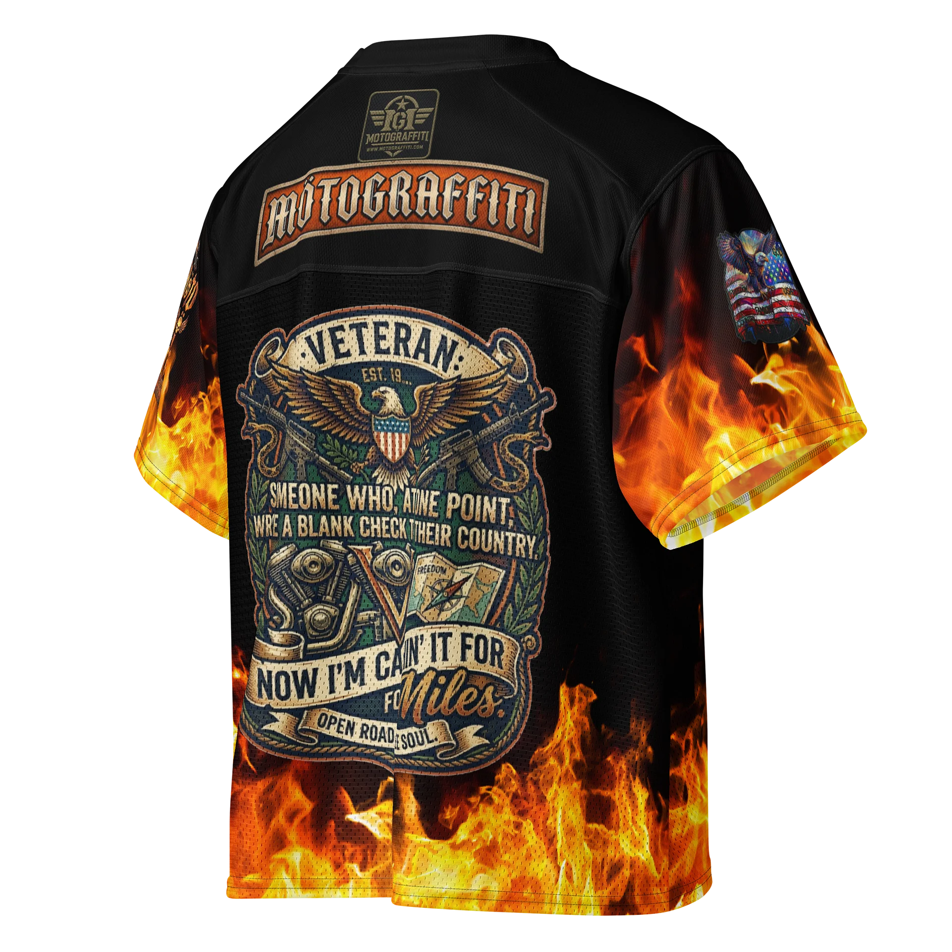 MötoGraffitti Veterans Football Jersey product image (4)