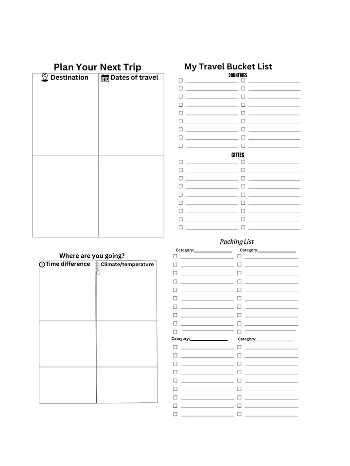 The Ultimate Travel Planner: Plan, Explore, and Reflect Your Adventure Awaits: A Complete Travel Itinerary & Journal product image (1)