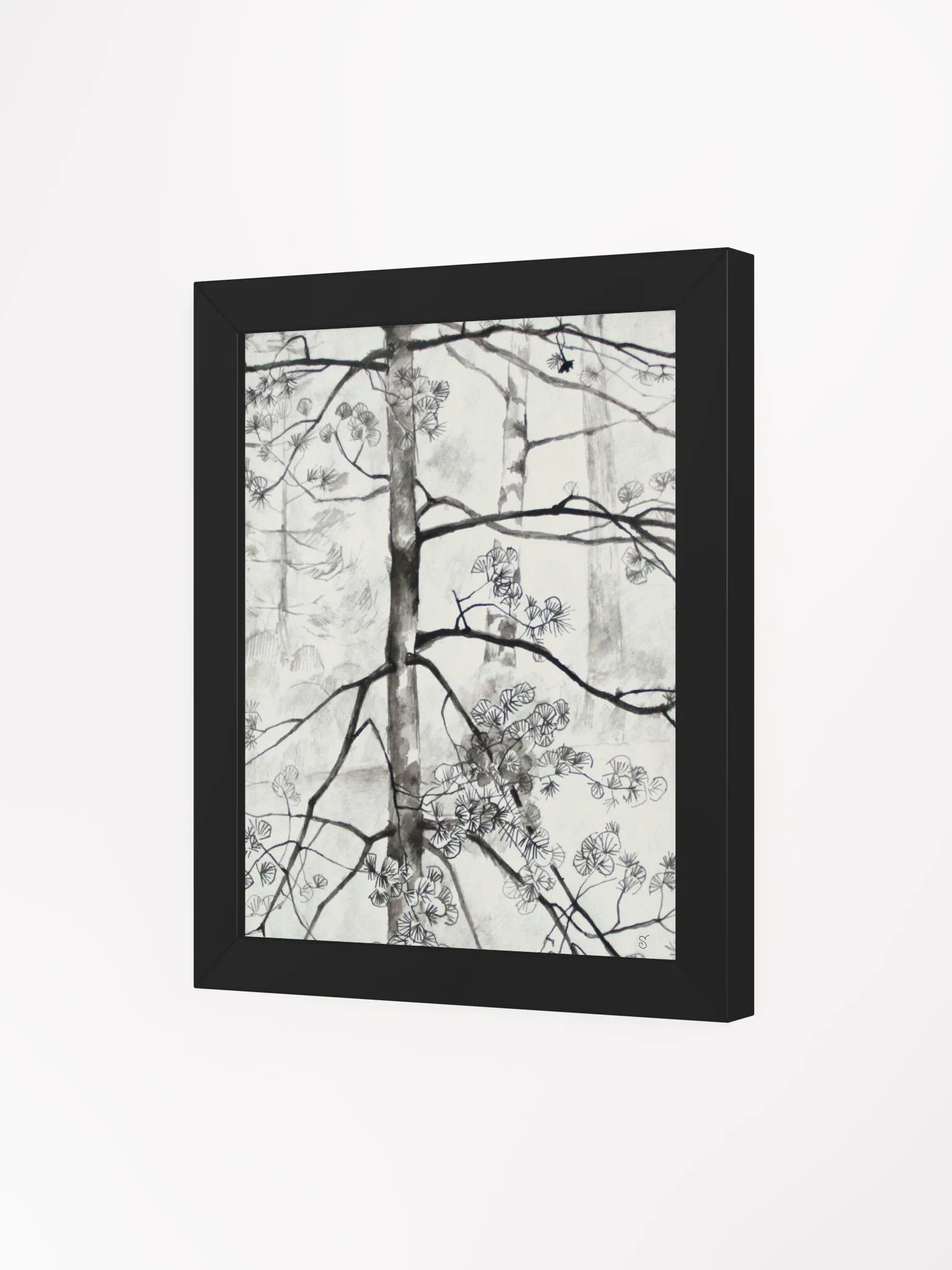 Birch Trees Sketch Framed Poster - Birches product image (7)