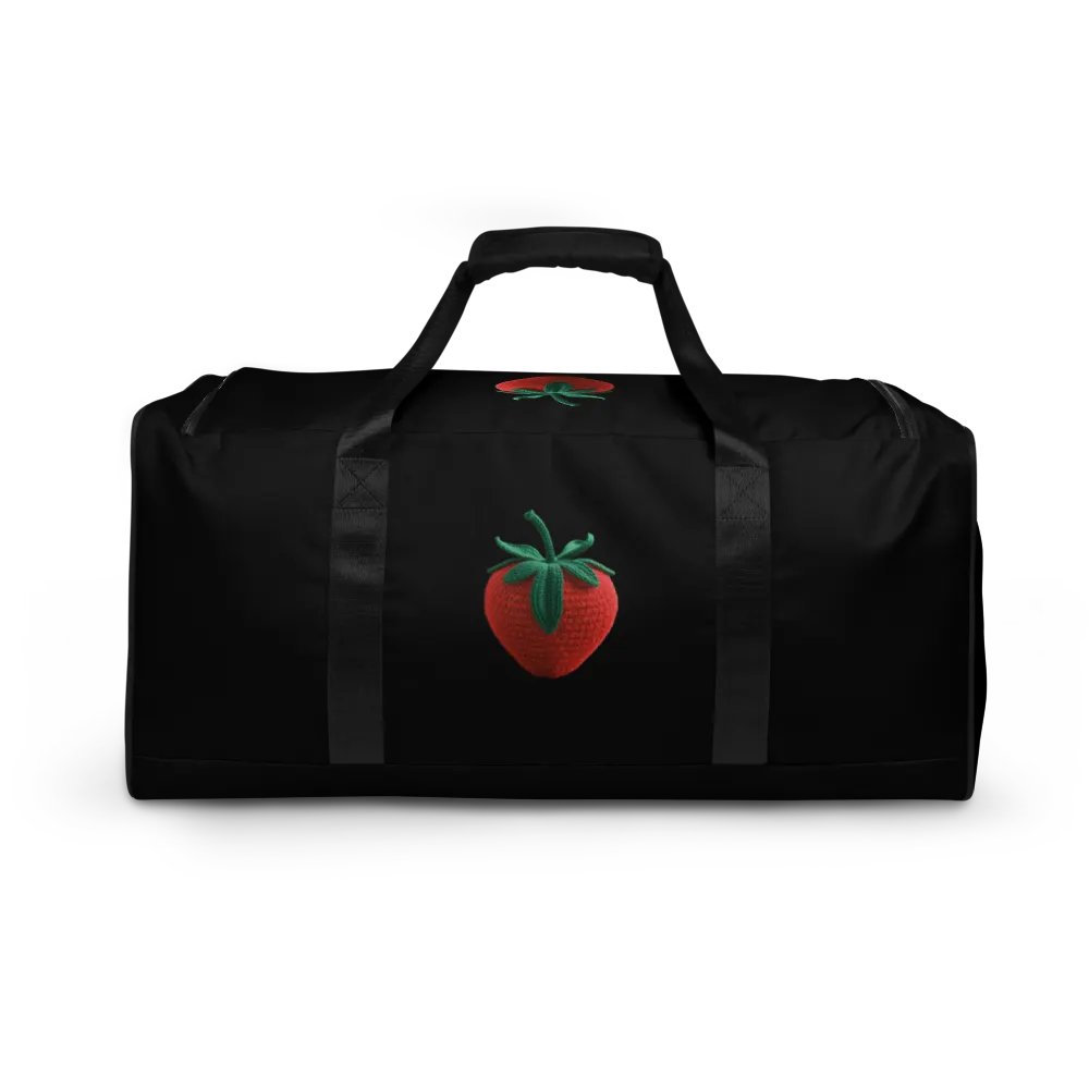 CozyAvocado Black Duffle Bag Strawberry #1 product image (2)