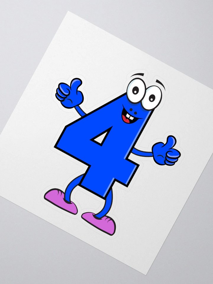 NUMBER 4 THUMBS-UP STICKER product image (4)