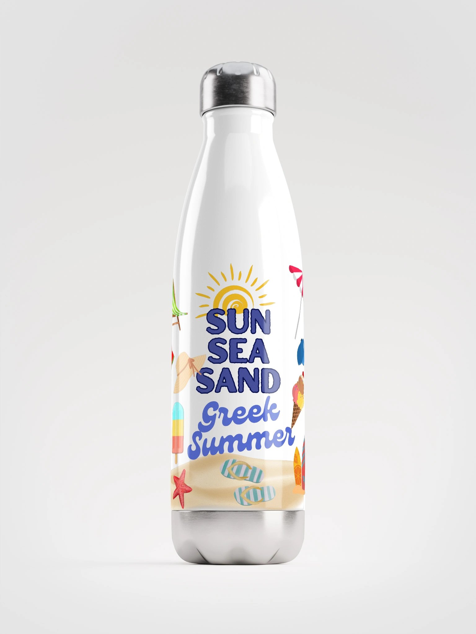 Summer Vibes Stainless Steel Water Bottle product image (1)