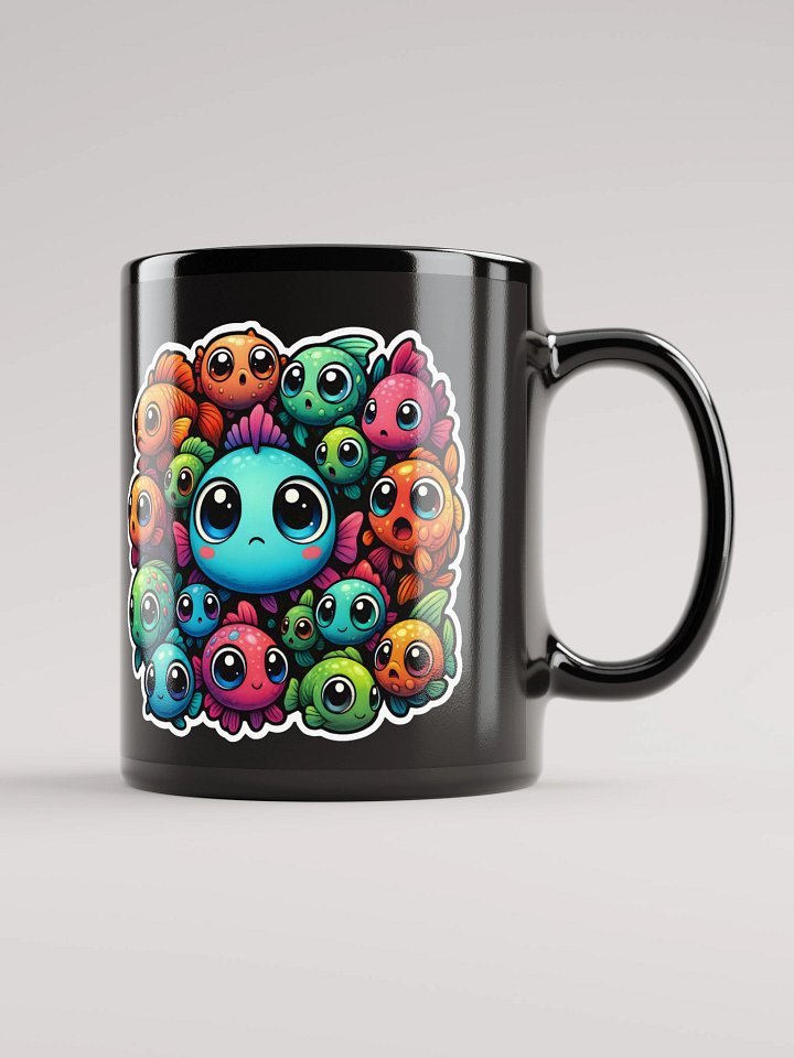 Whimsical Fish Friends Black Mug product image (1)