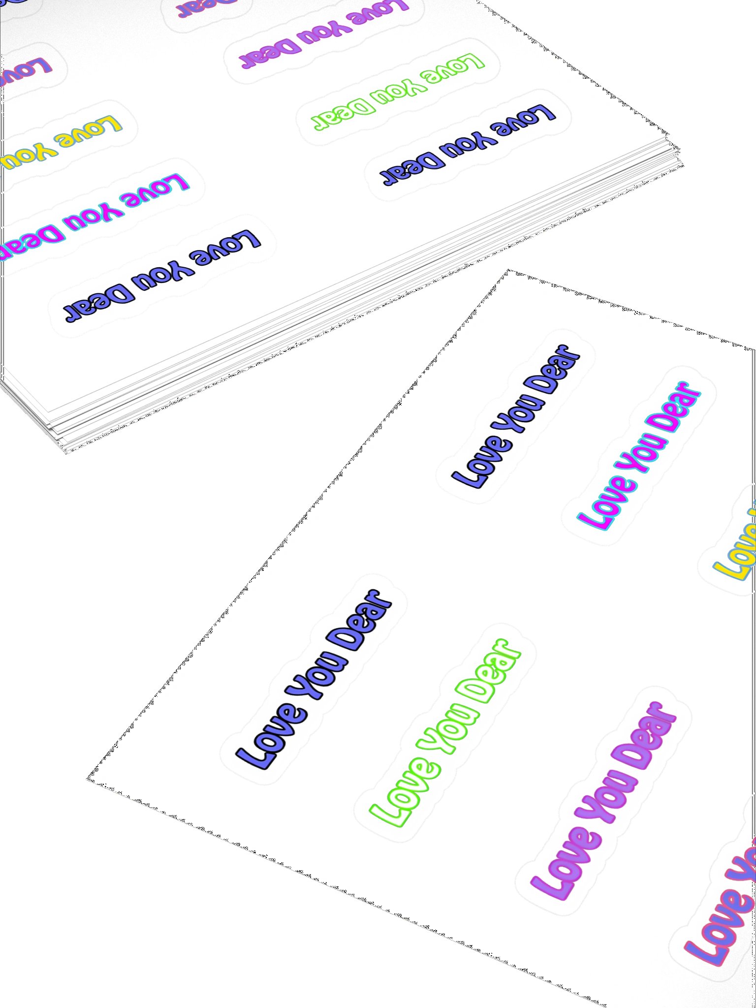 Love You Dear Valentine’s Day Stickers 9PK product image (4)