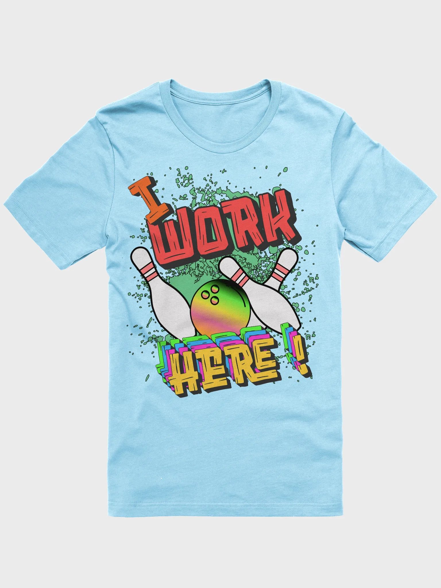 I Work Here Bowling Strike Zone Statement Tee product image (1)