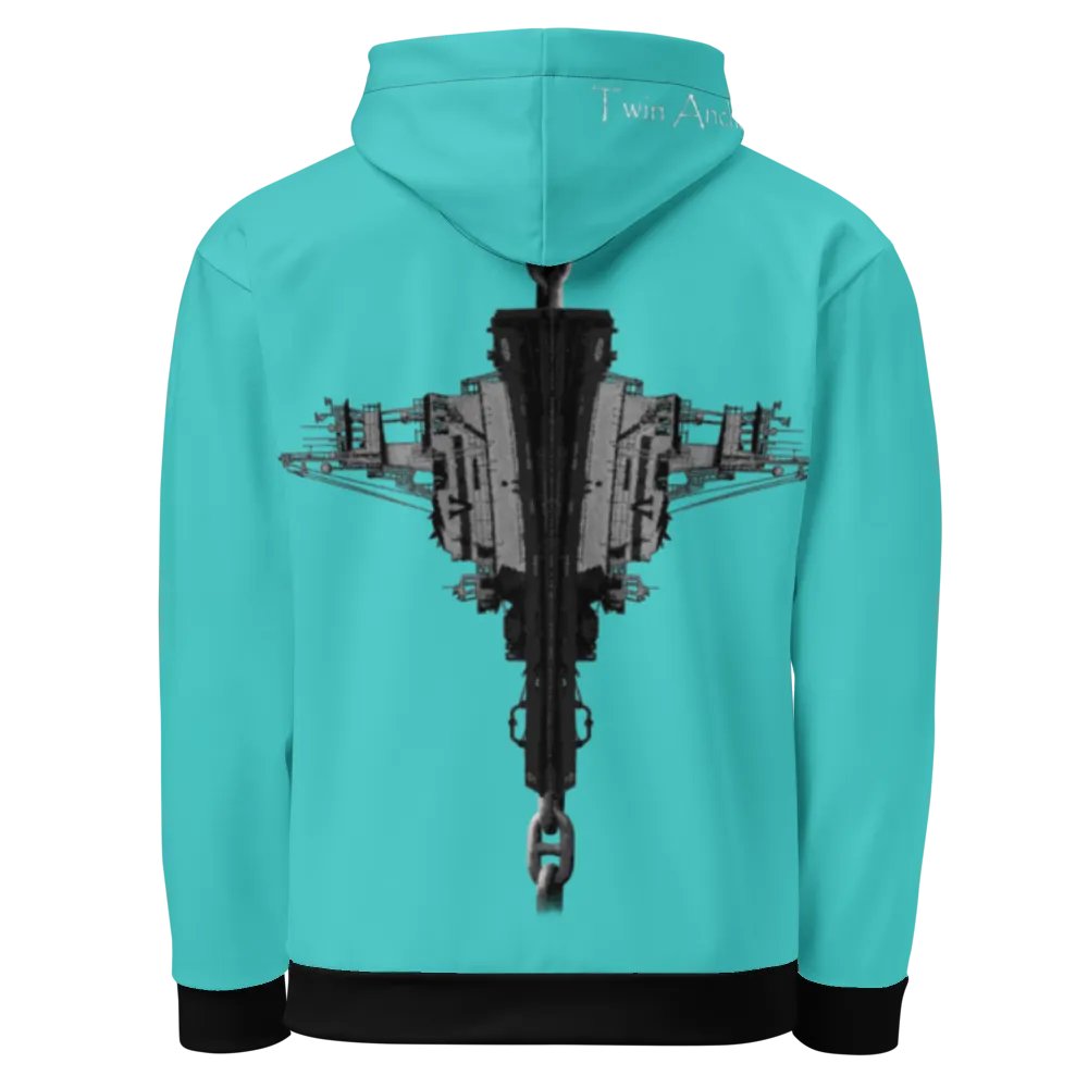 Mirrored Tug Hudson & Barge Bridal Chain (Turquoise) – Performance Marine Wear | Twin Anchor Apparel North Current Line product image (5)
