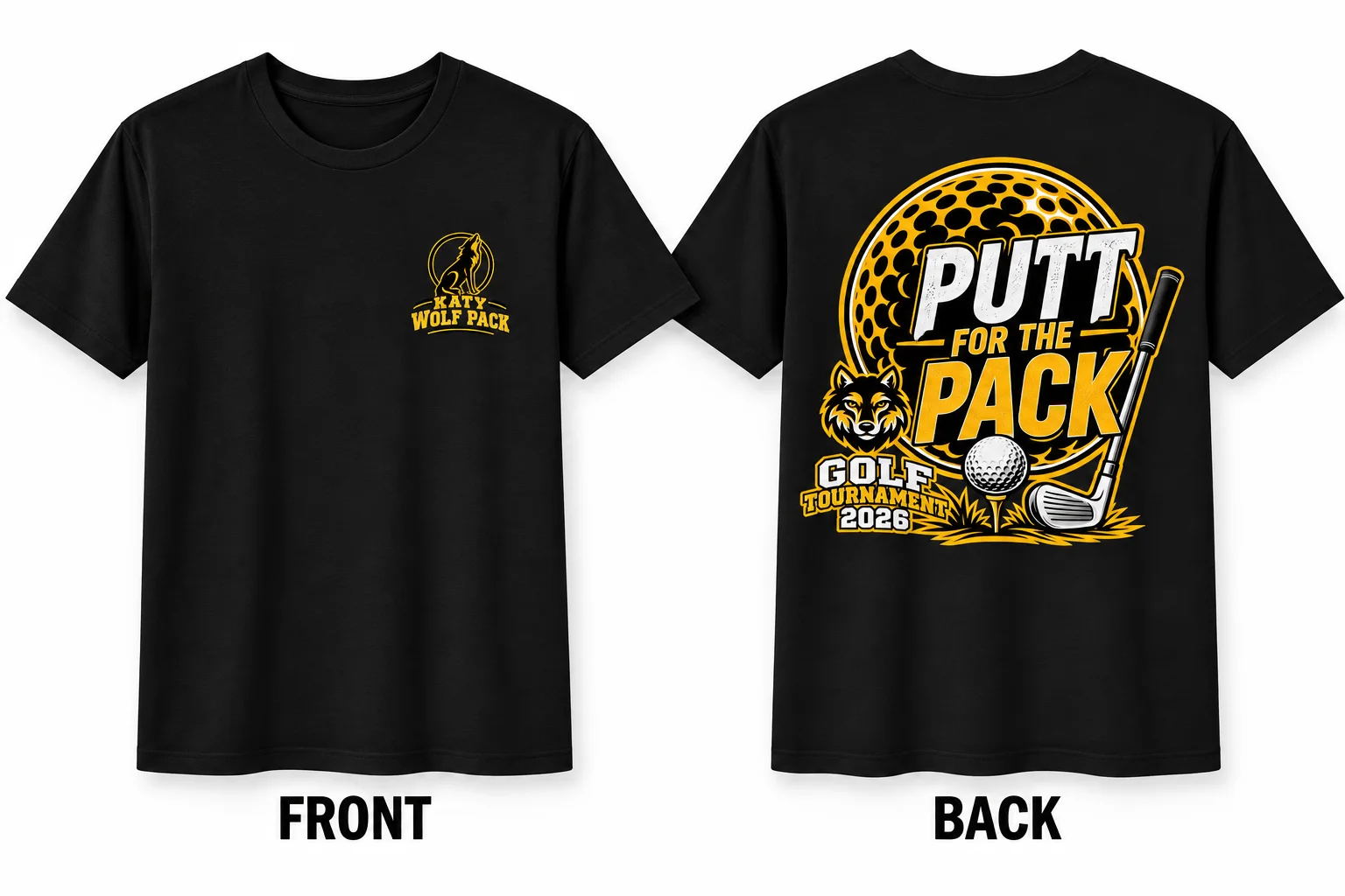 Limited Edition/Limited Sizes-BLACK-Putt For The Pack Fundraiser Tee product image (1)