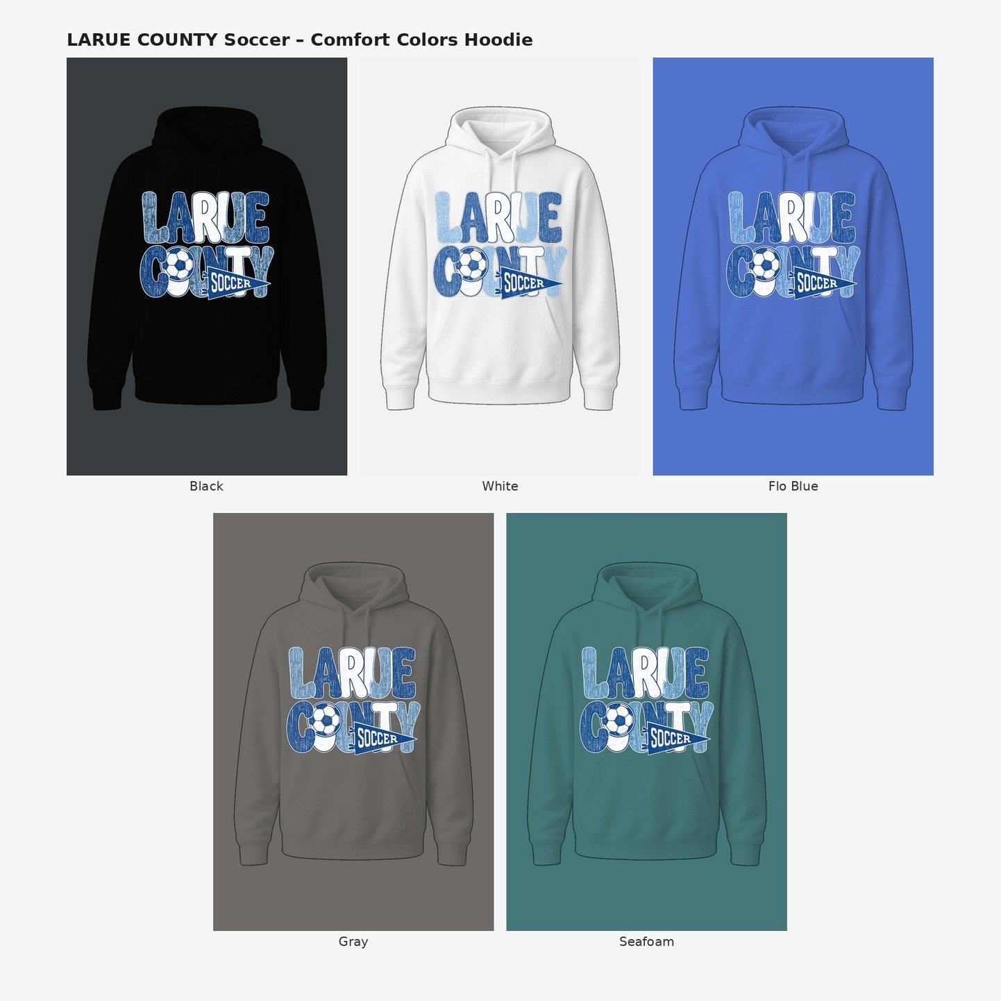 Soccer Bubble Letters Comfort Colors hoodie product image (1)
