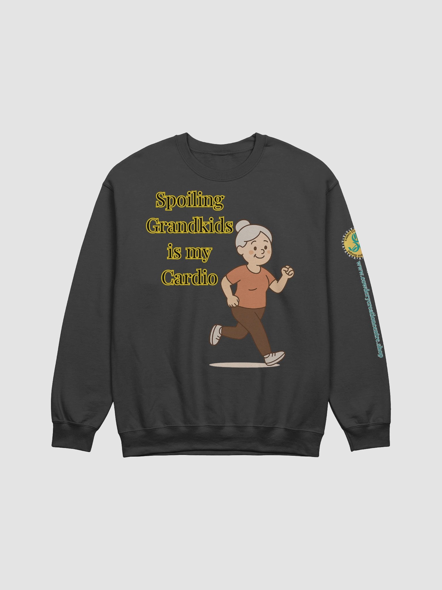 Spoiling Grandkids is my Cardio (Female) Gildan Classic Crewneck Sweatshirt Dark Colors product image (4)