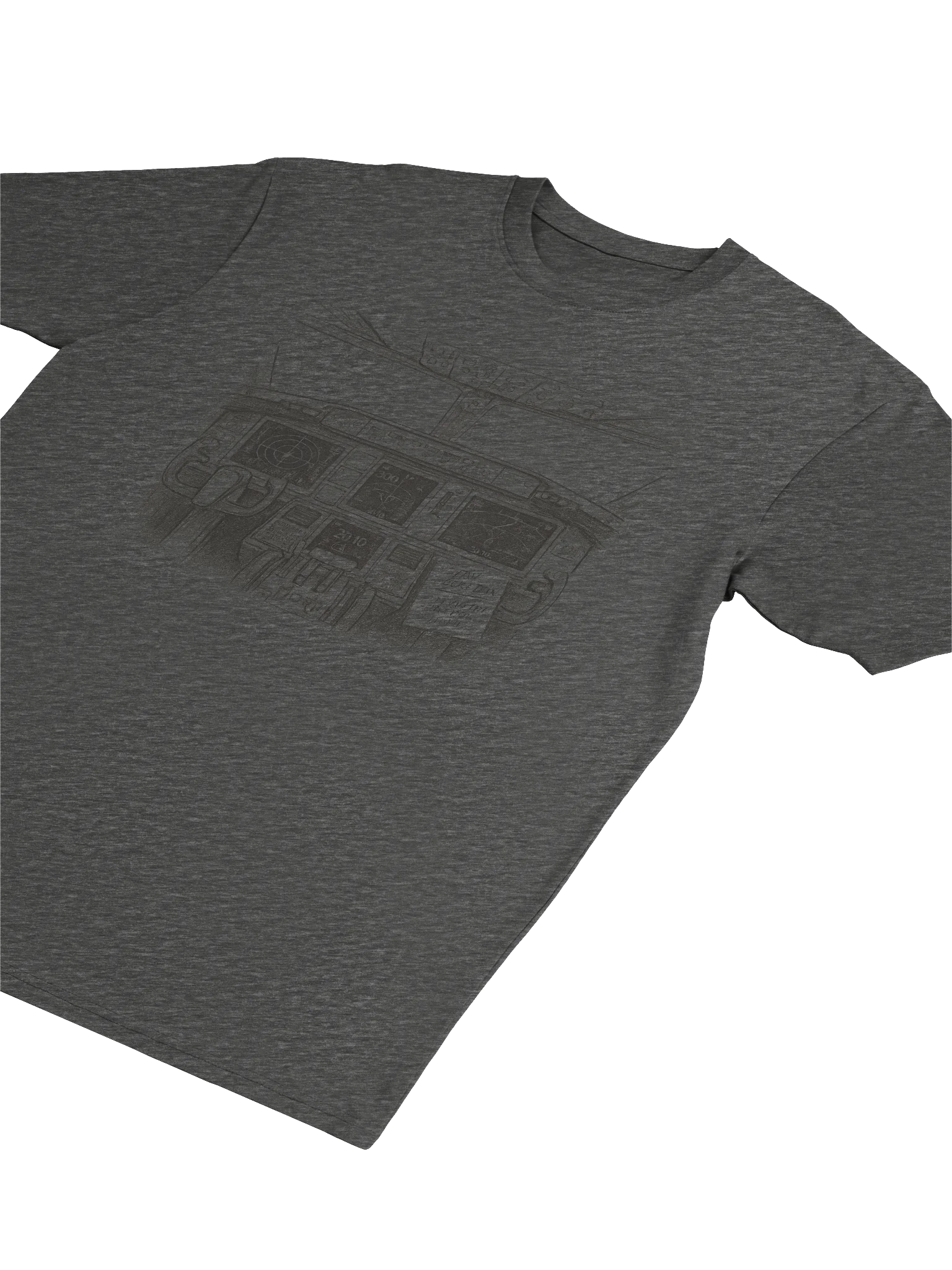 FLIGHT MODE- Washed Cockpit Tee (Charcoal Heather | Cotton Heritage Premium) product image (3)