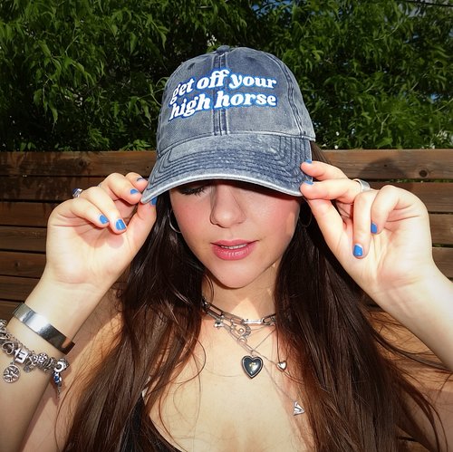 high horse hats available on my merch site now! link in bio! <3