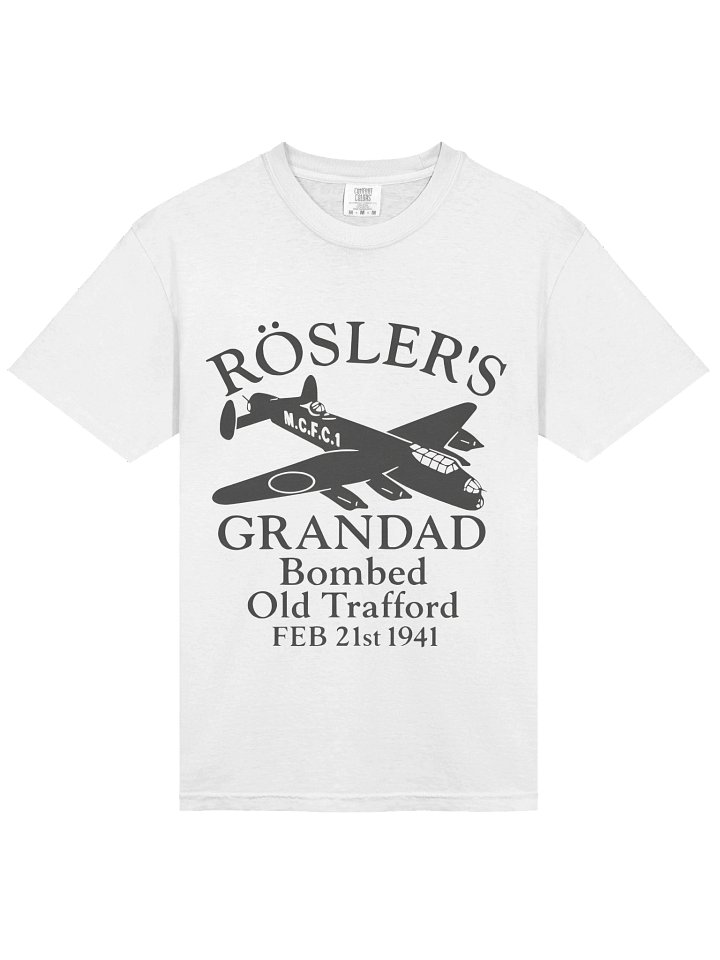 Rosler’s Grandad Bombed Old Trafford 1941 Shirt product image (2)