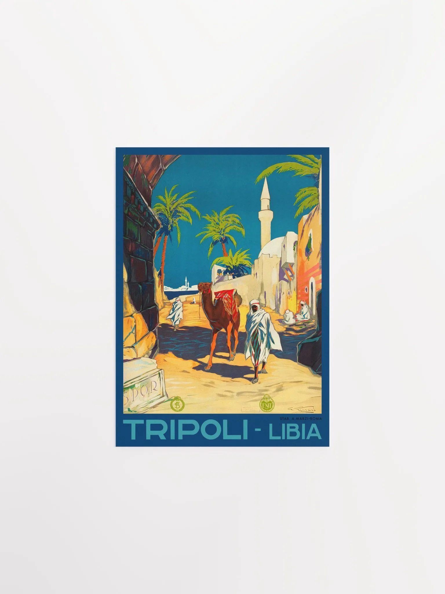 Tripoli, Libya (ENIT, 1930) — retro vintage travel poster, retro travel art, retro travel wall art product image (7)